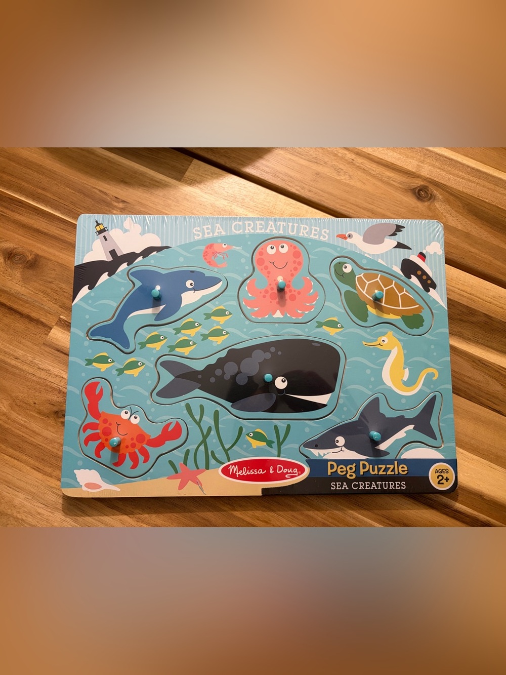 NWT: Melissa and Doug sea creatures peg puzzle